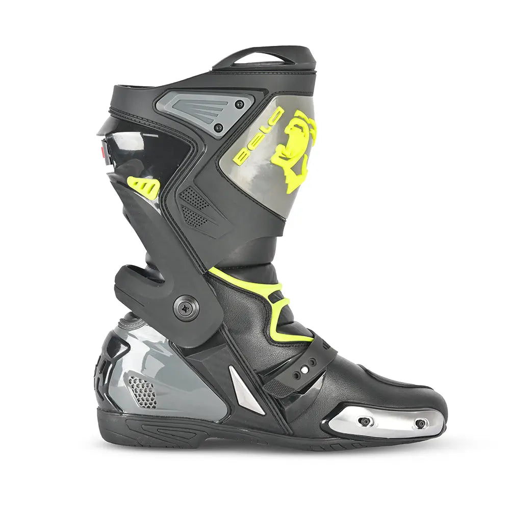 Bela Race Pro 2.0 Stivale Da Corsa Moto Nero/Grigio