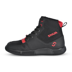 SHUA Oddin moto Botas Negro Rojo