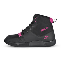 SHUA Oddin corsa donna Stivali neri fucsia 