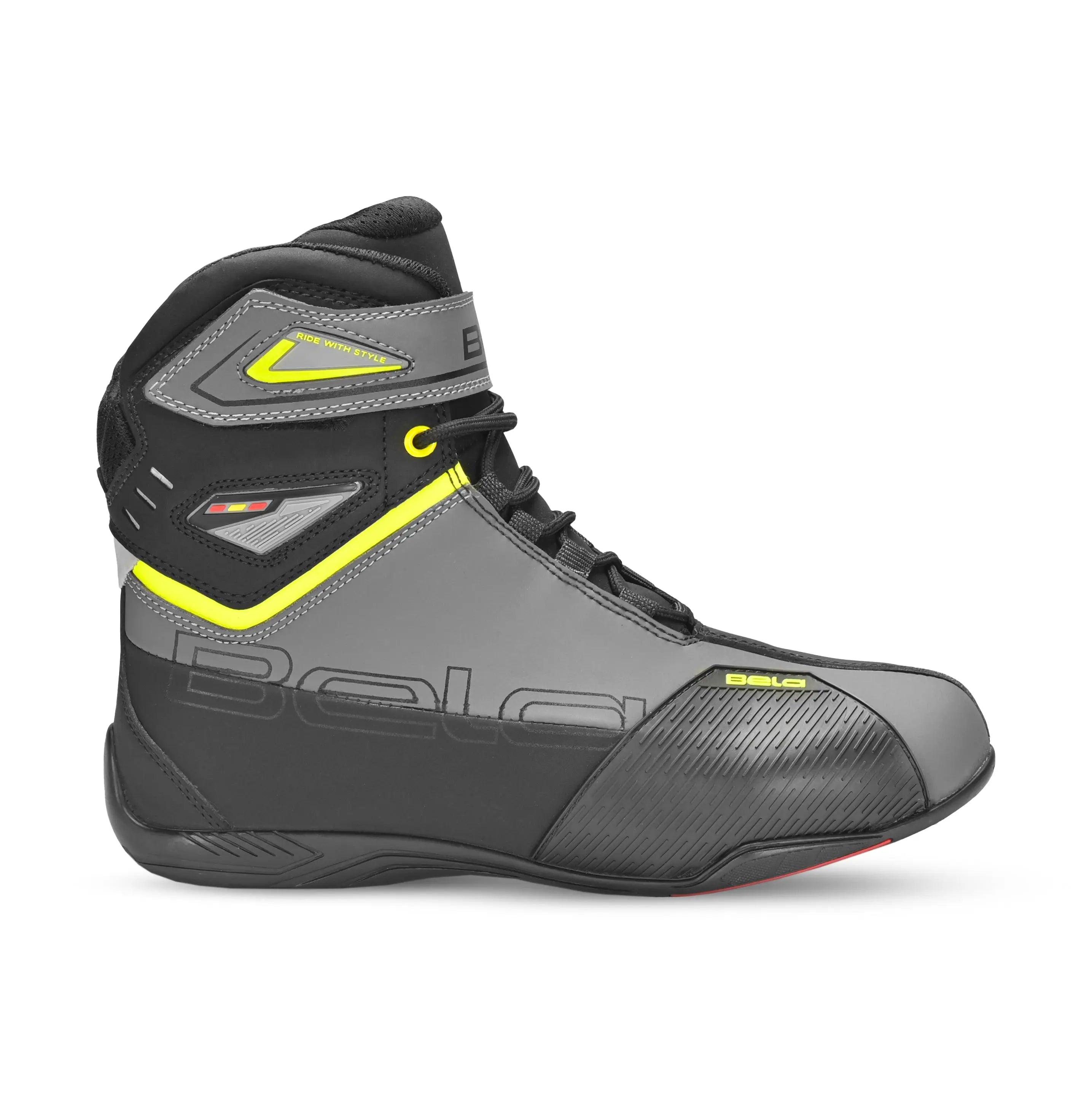 Bela Blaze Stivali da moto da turismo Nero / Grigio / Giallo - Yamoto.it