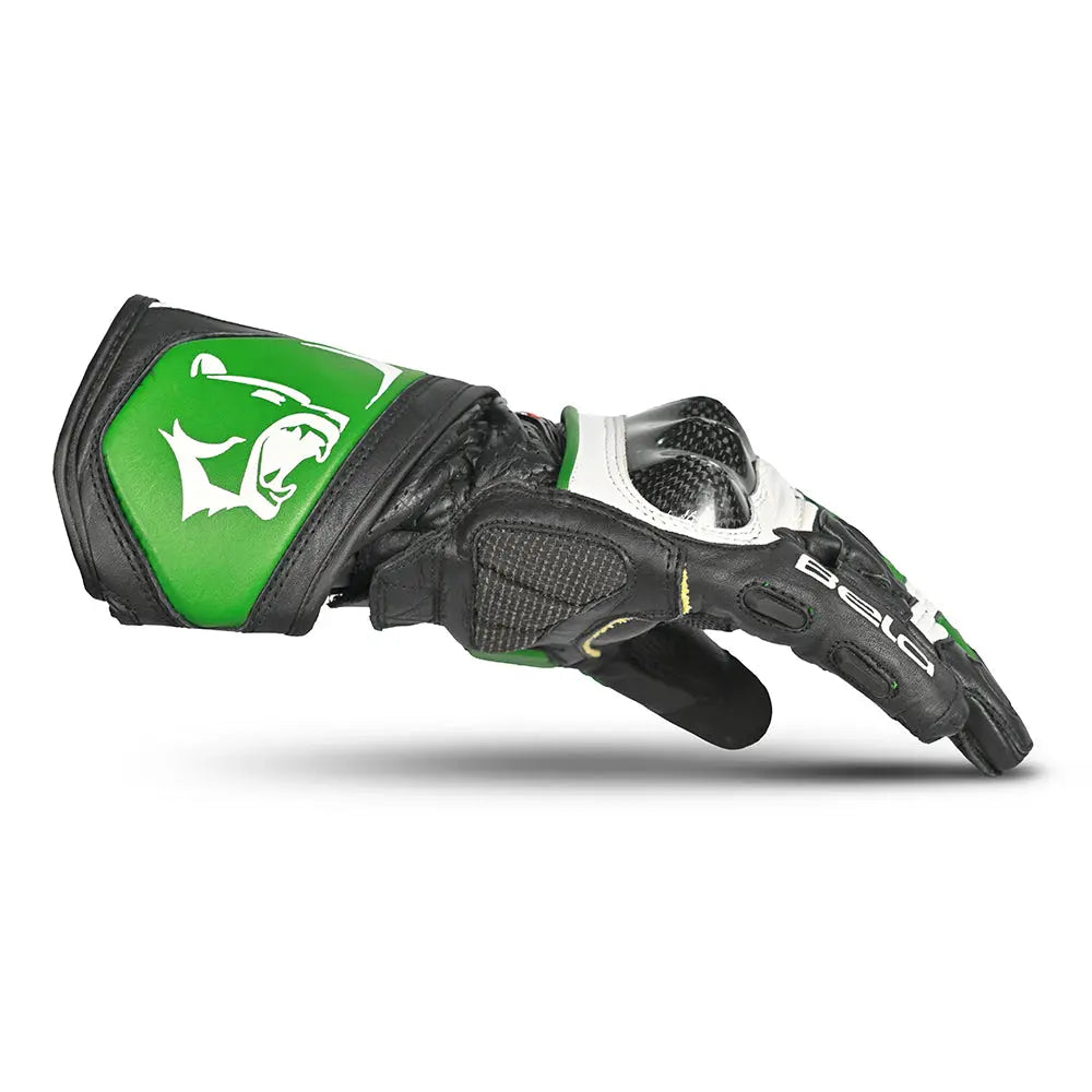 Bela Rocket Long Nero/verde Guanto da Motociclista 