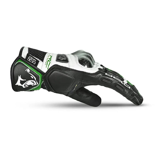 Bela Rocket Short verde Guanto da Motociclista side