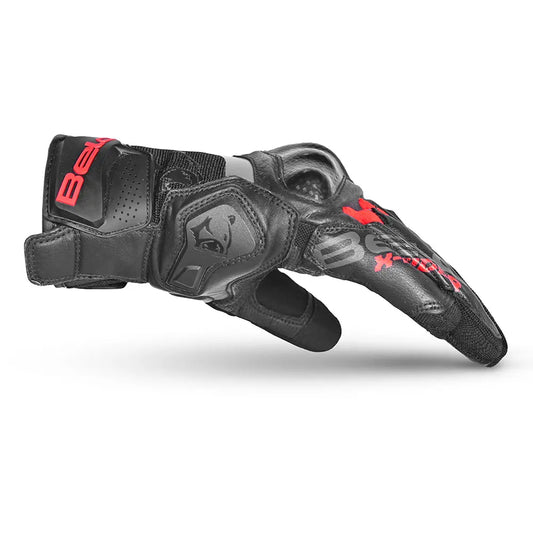 Bela Daring Guanti   da Moto Uomo - Nero/Rosso keft