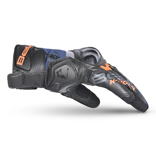 BELA - Guante Textil Daring Man Blu/Naranja side