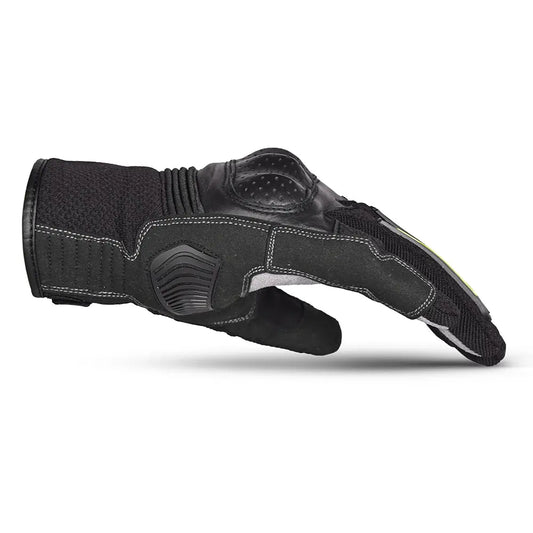 Bela Drift Donna Guanti Moto in Tessuto Nero Giallo 