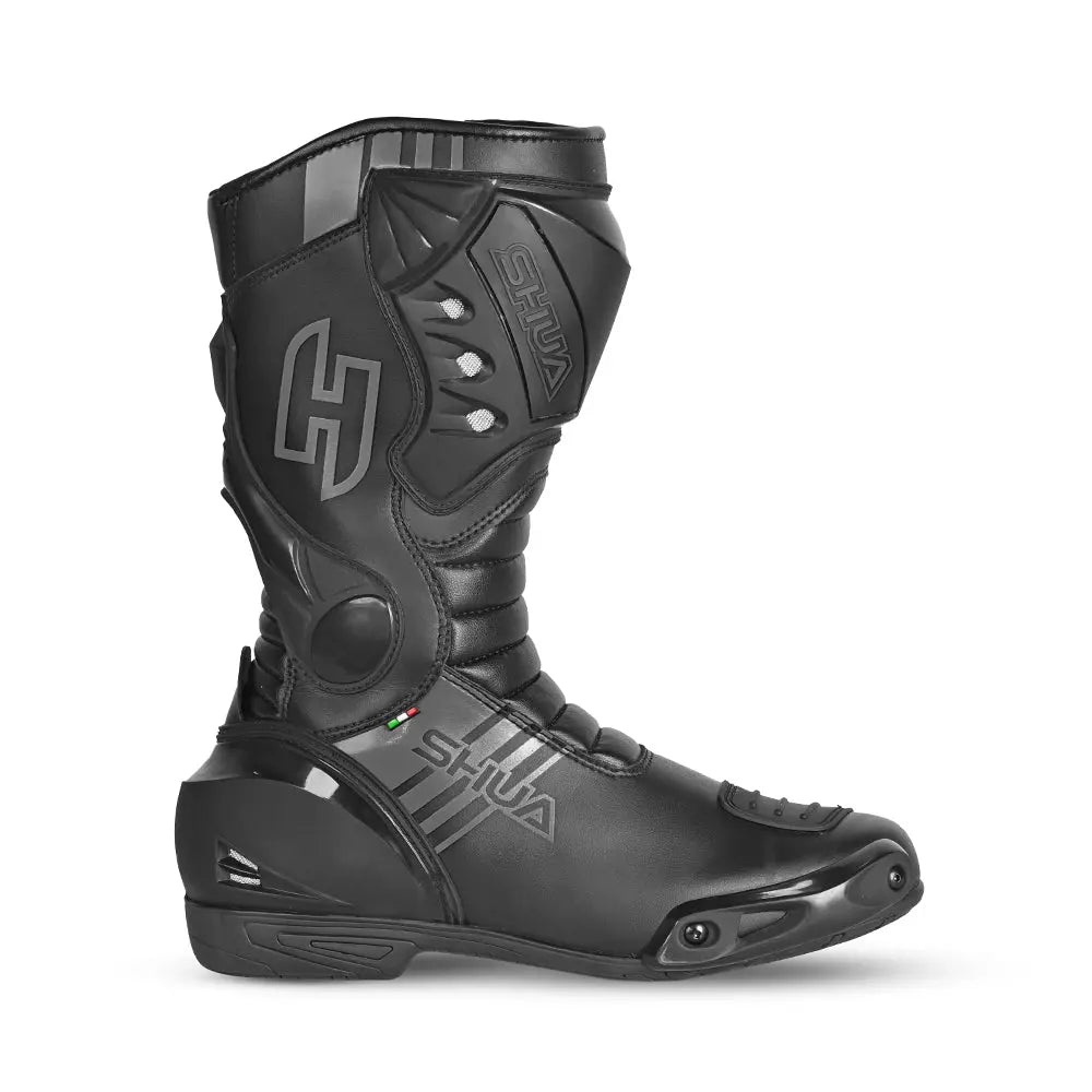 Shua Super Tech Stivale da moto da corsa /Pista- Nero 