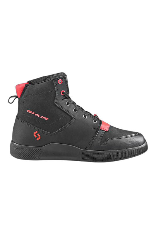 SHUA - Oddin Scarpe Da Moto Urban - Neri Rosso 