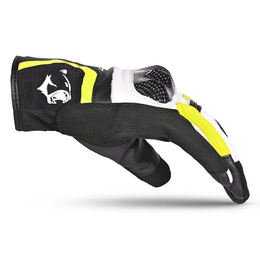 BELA - GUANTES PIEL AIR FLOW Lady Nero/Blanco/Amarillo