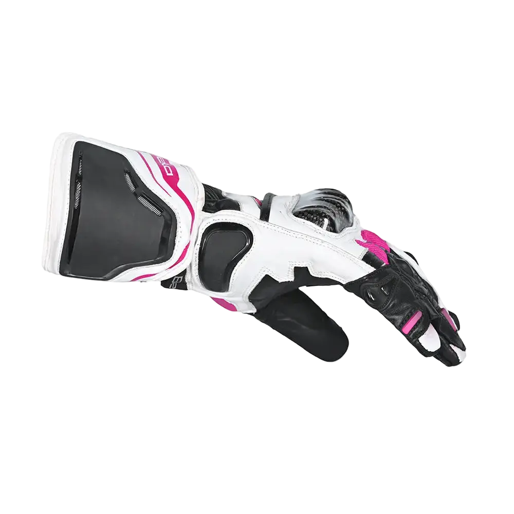 BELA Venom RS Guanti da corsa da Donna- Bianco/Nero/Rosa 