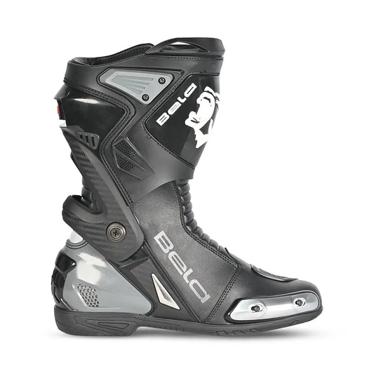 Stivale da moto racing BELA Turbo Track - Nero Grigio left