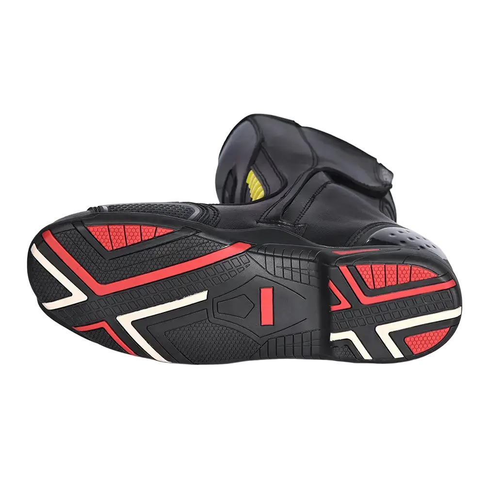 Bela Strip stivali da moto sportivo Nero/Giallo Flu 