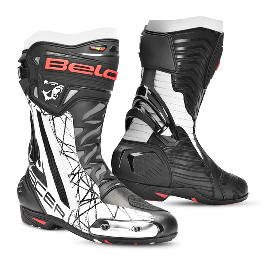 Stivale Moto Bela Air Rider Racing Nero Blanco - Yamoto.it