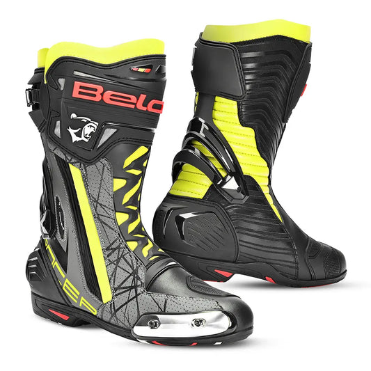 Stivale Moto Bela Air Rider Racing Nero Giallo - Yamoto.it