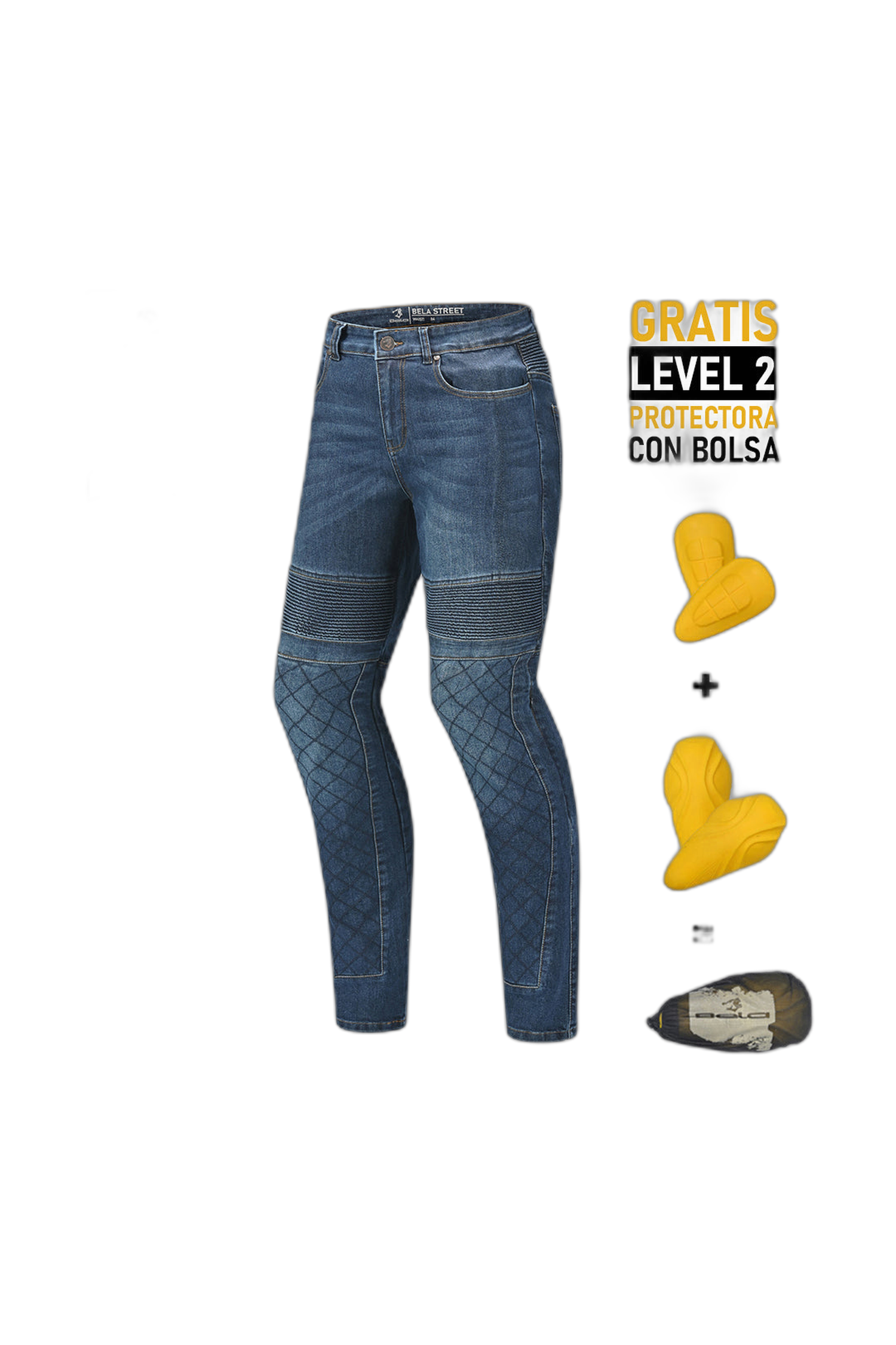 BELA STREET LADY PANTALONI DA DONNA OMOLOGATI CE JEANS BLU 