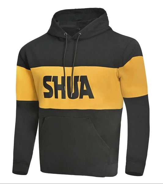 SHUA LAYER FELPA CON CAPPUCCIO NEGRO AMARILLO 