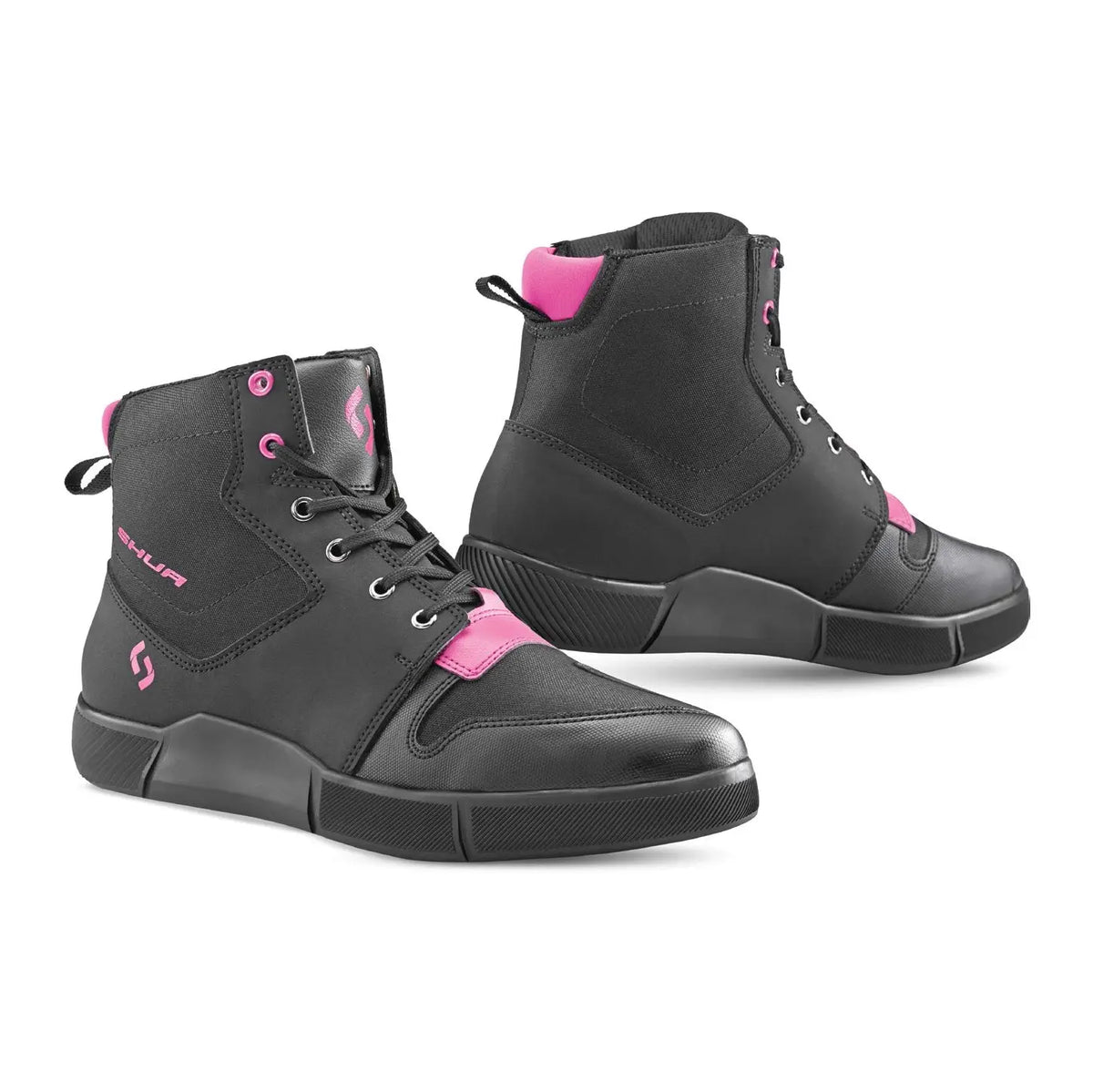 SHUA Oddin corsa donna Stivali neri fucsia 