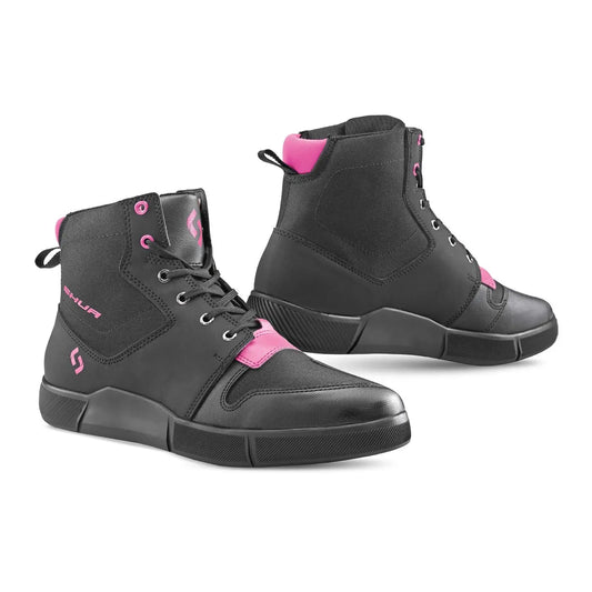 SHUA Oddin corsa donna Stivali neri fucsia 