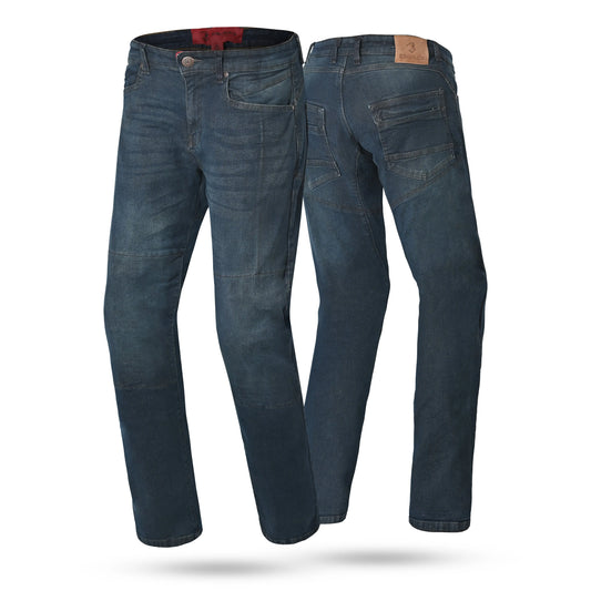 BELA -  Pantalon Kevin 32L Dirty Azzurro 
