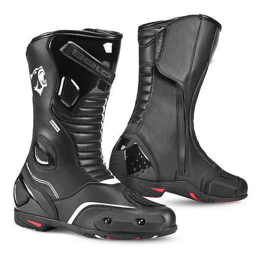 BELA - Botas Piel Strip Negro/Blanco - SECURTEX MOTOR S.L (t/a MaximoMoto)