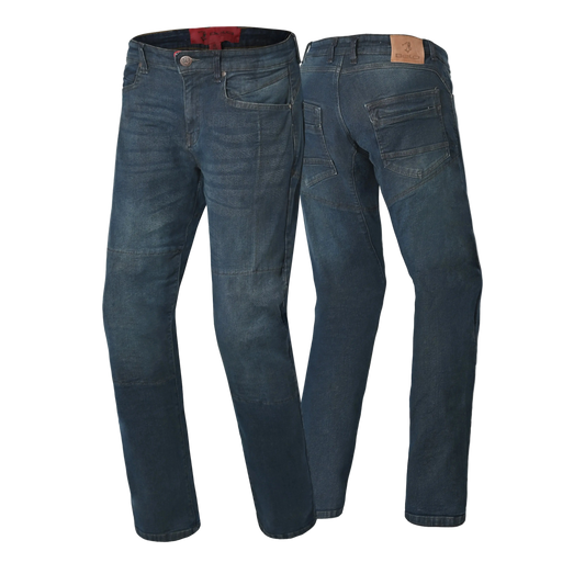 BELA -  Pantalon Kevin 32L Dirty Azzurro 