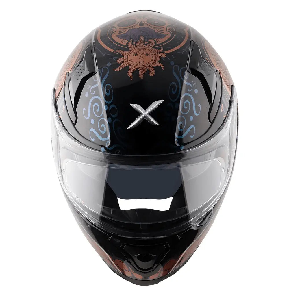 AXOR Helmets APEX TRANCE CASCHI INTEGRALE NERO ORO 