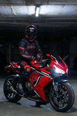 Shua Infinity Tuta Moto 2 pezzi Nero/Rosso 