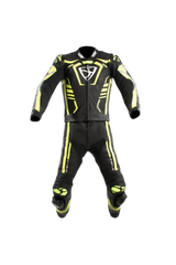 MUGENRACE MNR-2412 2 Tuta Pelle Pezzi Nera Bianca Gialla
