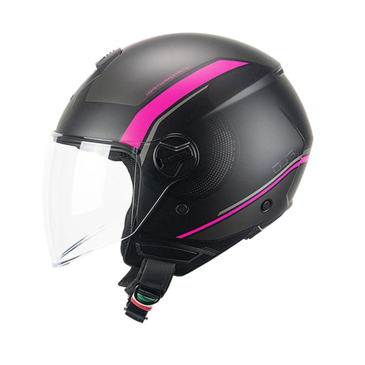 CGM 167M FLO DOT Jet Casco Negro Fucsia Fluo Mate Largo – Yamoto.it