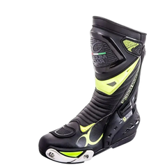 MUGENRACE BOT-MNR-1490 SPHANTOM 2 Moto Stivali Nero Giallo Fluo 