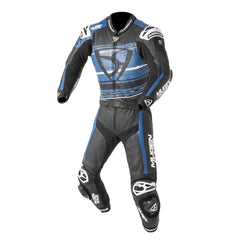 MUGENRACE MNR-2008 Rc-Max Due Pezzi Tuta Pelle Bianco Nero Blu 