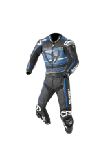 MUGENRACE MNR-2008 Rc-Max Due Pezzi Tuta Pelle Bianco Nero Blu
