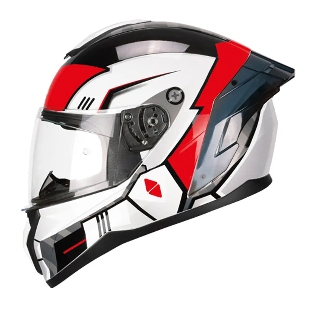 CGM 330S RIOT SPACE CASCHI INTEGRALE  BIANCO NERO ROSSO 