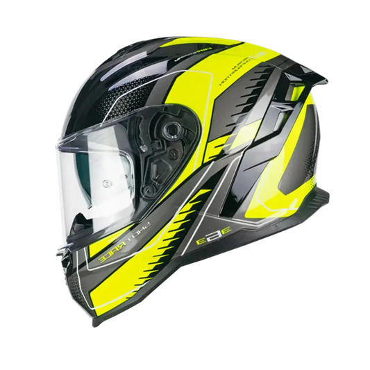 CGM 363G SHOT RACE Moto Integrali Caschi Nero Giallo Fluo 