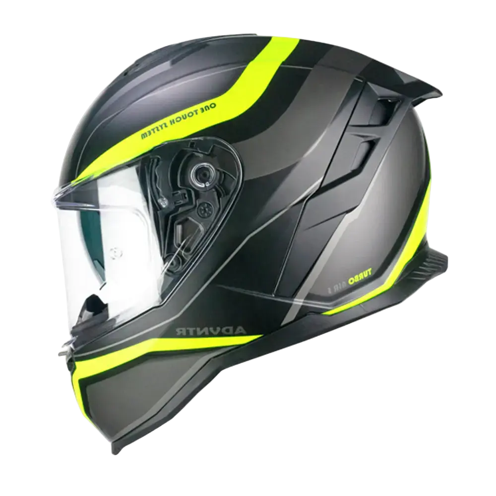 CGM 363X SHOT RUN Moto Integrali Caschi Nero Giallo Fluo Opaco 