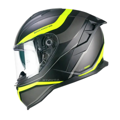 CGM 363X SHOT RUN Moto Integrali Caschi Nero Giallo Fluo Opaco 
