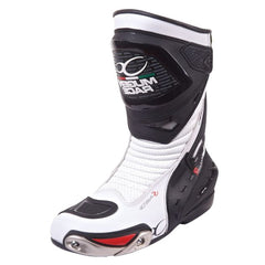 MUGENRACE MNR-1490 SPHANTOM Stivali Moto Sportivi Nero Bianco 
