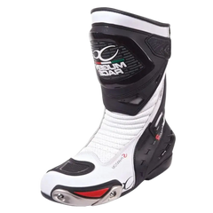 MUGENRACE MNR-1490 SPHANTOM Stivali Moto Sportivi Nero Bianco 