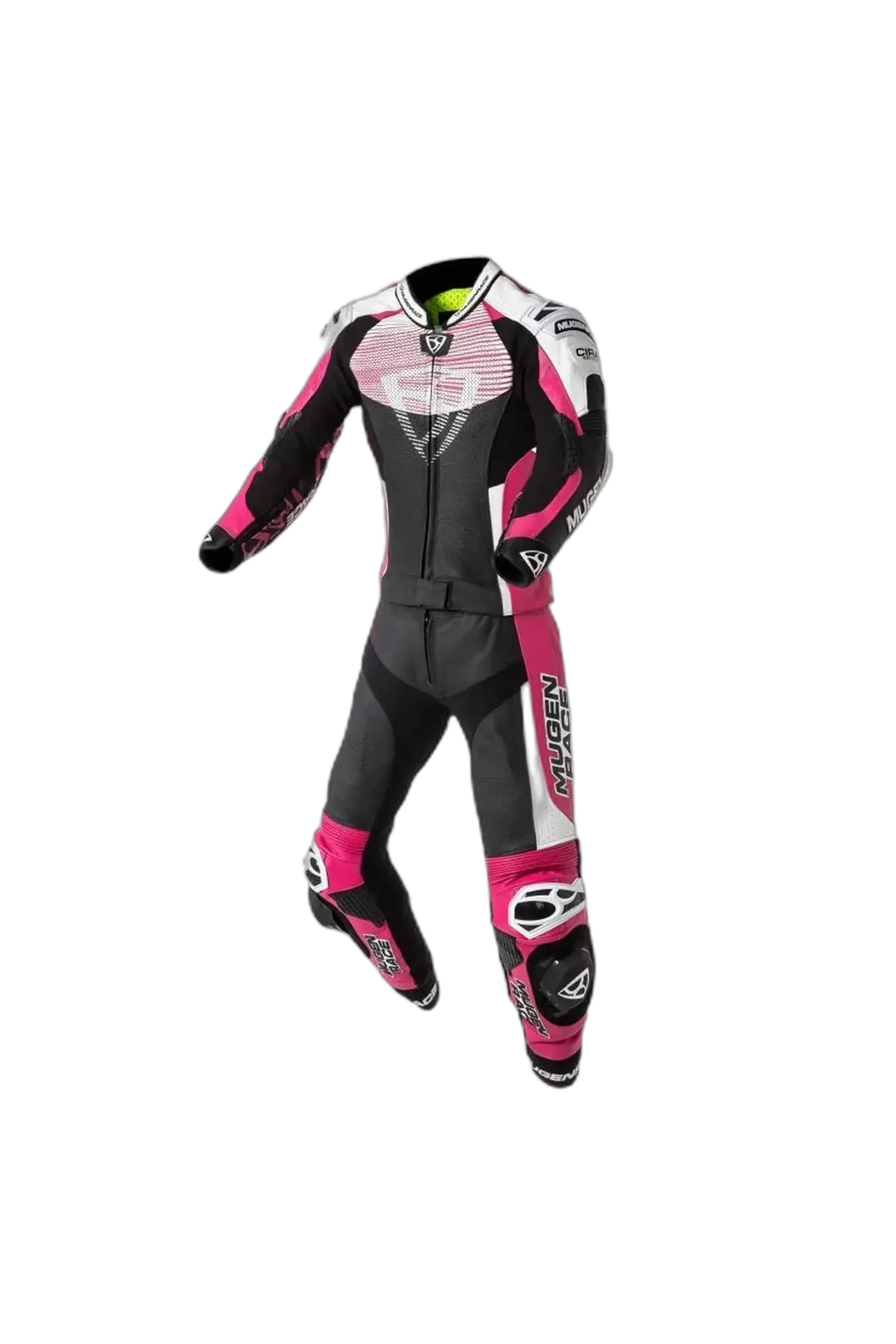 MUGENRACE MNR-2108 CIRA-SR Due Tuta pelle donna Rosa Bianco

