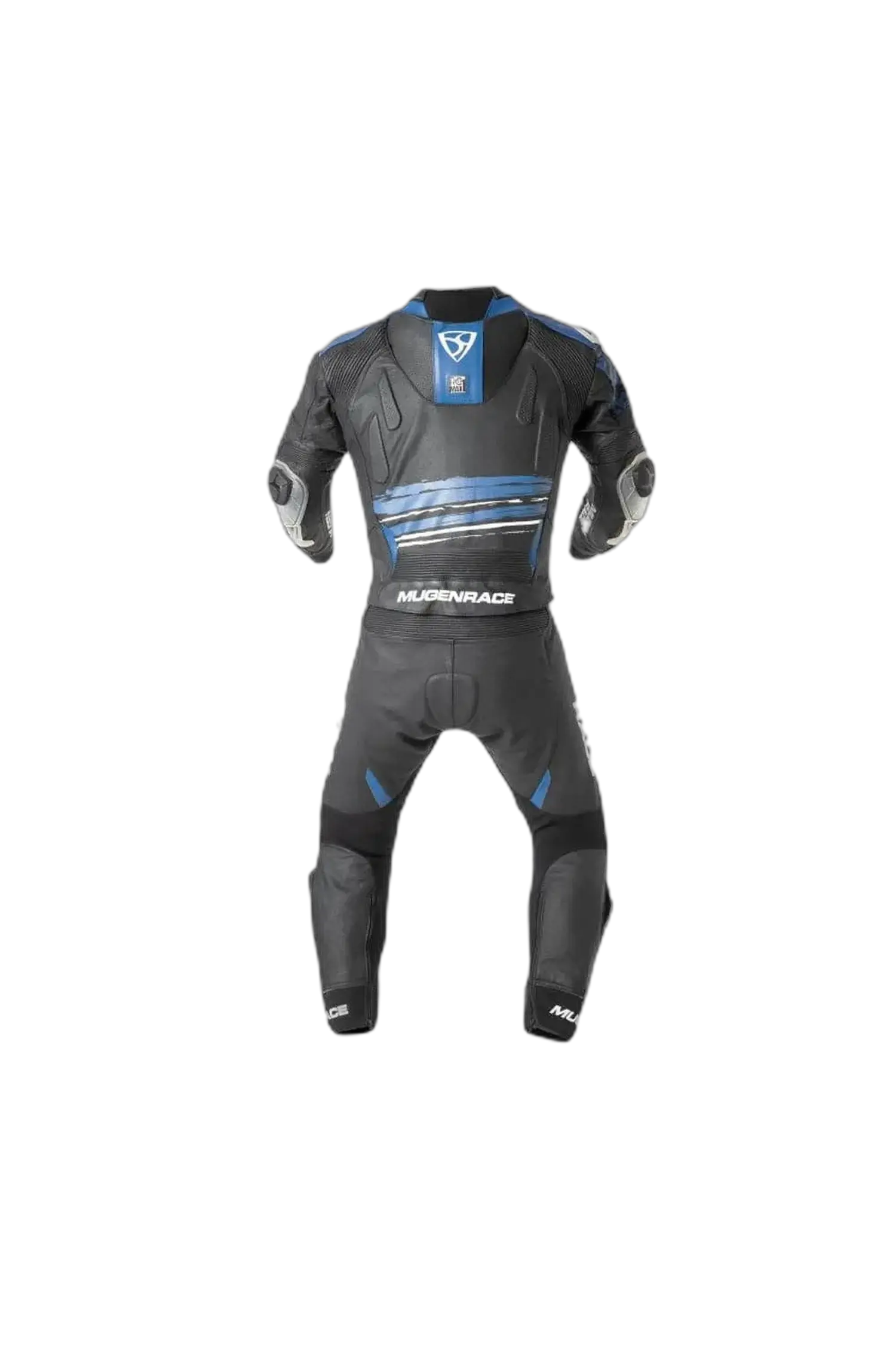 MUGENRACE MNR-2008 Rc-Max Due Pezzi Tuta Pelle Bianco Nero Blu
