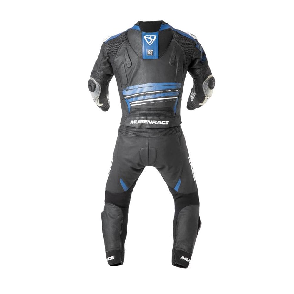 MUGENRACE MNR-2008 Rc-Max Due Pezzi Tuta Pelle Bianco Nero Blu 