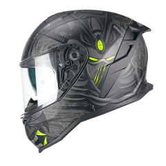 CGM 363S SHOT NIPPO Integrale Moto Caschi Nero Fluo Amarillo Mate 