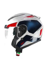 CGM 136G DNA GALAXY Moto Jet Caschi Bianco Azzurro 