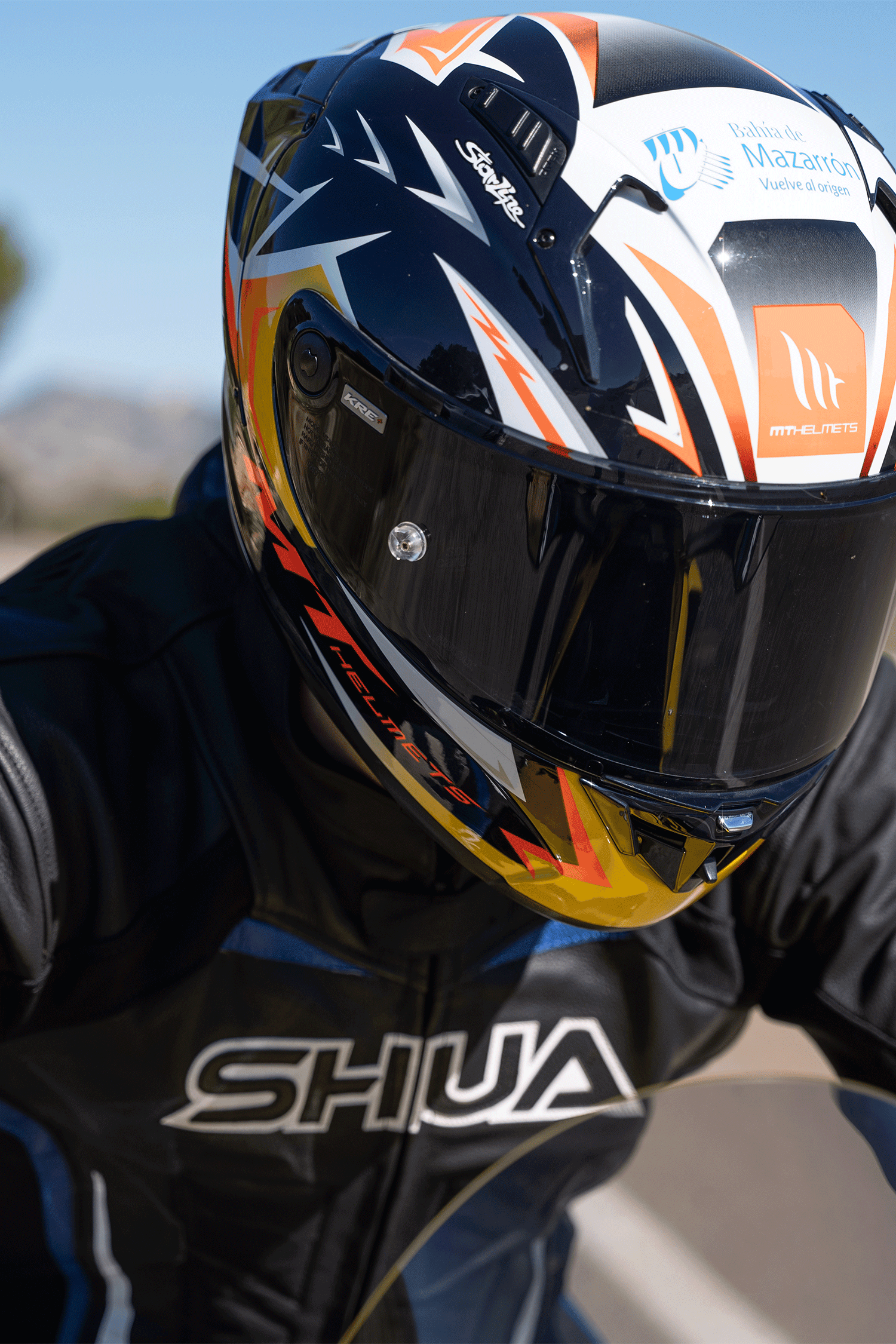 Shua Infinity Tuta Moto 2 pezzi Nero/Blu 