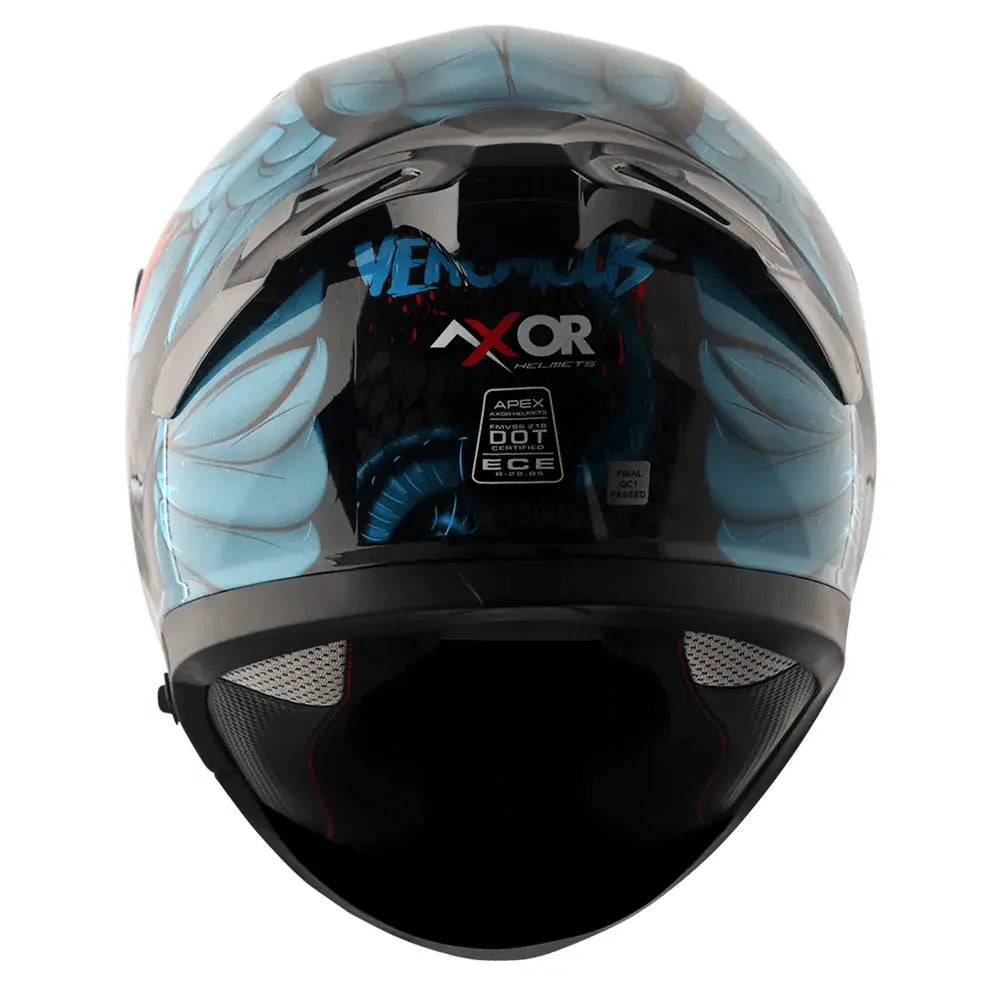 AXOR Helmets APEX VENOMOUS DV CASCHI INTEGRALE NERO BLU 