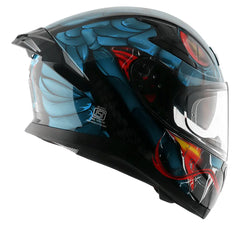 AXOR Helmets APEX VENOMOUS DV CASCHI INTEGRALE NERO BLU 