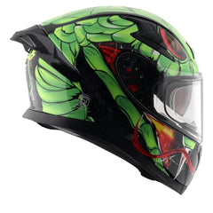 AXOR Helmets APEX VENOMOUS DV CASCHI INTEGRALE NERO VERDE 