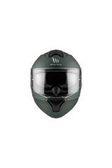 MT GENESIS SV SOLID A6 Integrale Moto Modulare Caschi Verde Opaco 