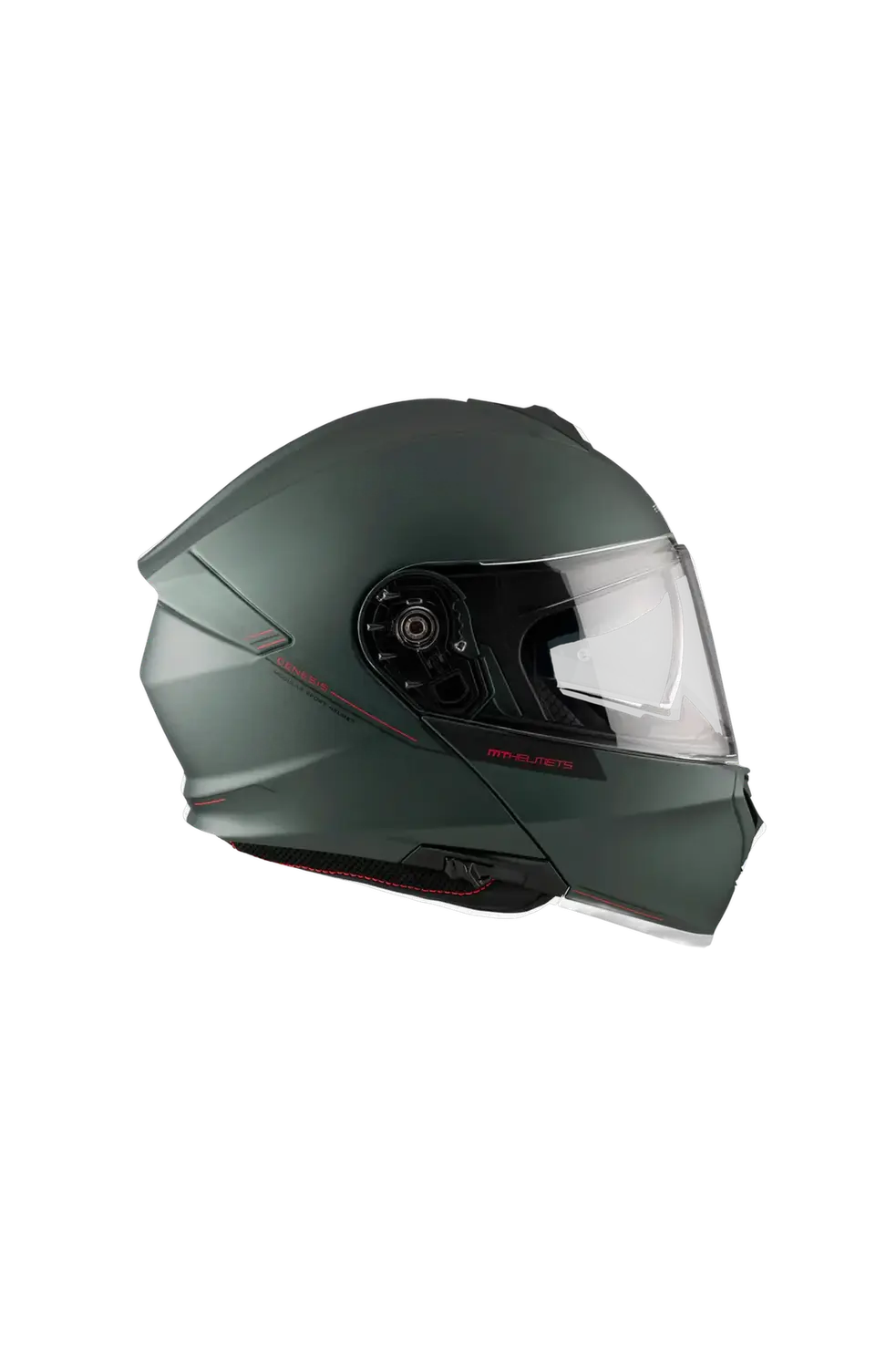 MT GENESIS SV SOLID A6 Integrale Moto Modulare Caschi Verde Opaco 