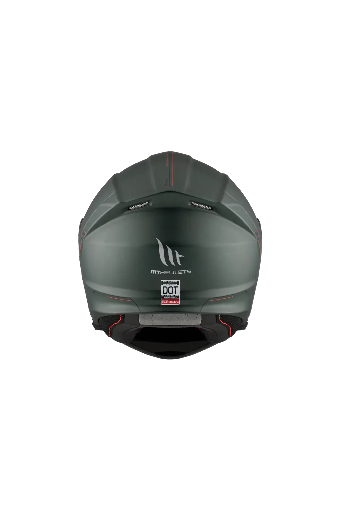 MT GENESIS SV SOLID A6 Integrale Moto Modulare Caschi Verde Opaco 