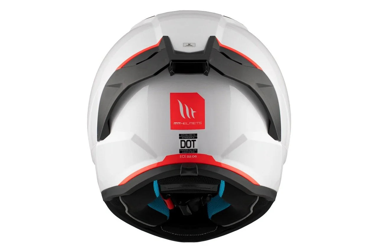 MT Stinger 2 Solid A0 blanco perlado brillante Cascos integrales - CASCO